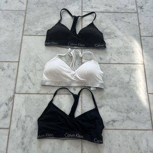 Calvin Klein Black and White Bralette Trio
